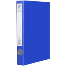 富得快（Fudek）A4 1.5寸 PVC半包胶面硬皮长押夹/纸板夹/档案夹 蓝色 HY551
