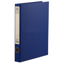 富得快（Fudek）A4 1.5寸PVC半包胶面硬皮2孔D型夹/纸板夹/档案夹 蓝色 HY555