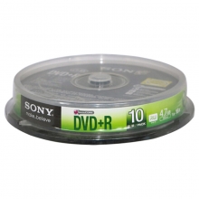 索尼（SONY）DVD+R 16速 4.7G 碟片/光盘/刻录盘/空白光盘 桶装10片