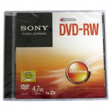 索尼（SONY）DVD-RW 1-2速4.7G 可擦写 碟片/光盘/刻录盘/空白光盘 单片盒装