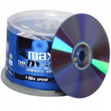 麦克赛尔（maxell）DVD+R 16速4.7G 碟片/光盘/刻录光盘/光碟/空白光盘 商务金盘 桶装50片