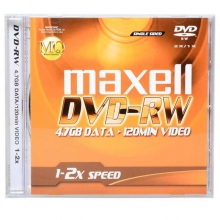 麦克赛尔（maxell）DVD-RW 2速4.7G 可擦写 碟片/光盘/刻录光盘/光碟/空白光盘 单片盒装