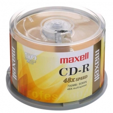 麦克赛尔（maxell）CD-R 48速700M 空白光盘/光盘/刻录光盘/光碟/碟片 商务金盘 桶装50片