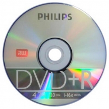 飞利浦（PHILIPS）DVD+R 16速/4.7G 碟片/光盘/空白光盘/刻录盘 桶装10片