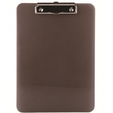 易达（Esselte）40002 透明A4记事板夹/商务会议板夹/写字垫板 烟褐色