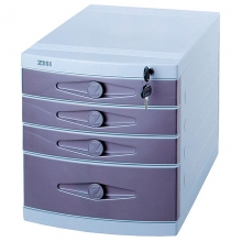 钊盛（ZSSI）ZS-3631 四层带锁 珠光系文件柜/桌面文件柜/抽屉文件柜