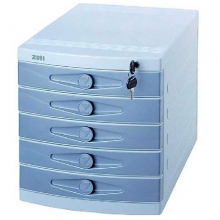 钊盛（ZSSI）ZS-3605 五层带锁 珠光系桌面文件柜/抽屉文件柜 屉面颜色随机