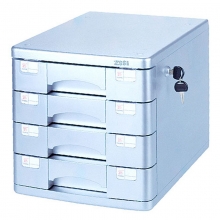 钊盛（ZSSI）ZS-P2904 四层带锁 新世纪文件柜/桌面文件柜 银色