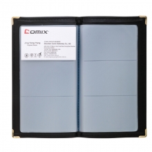 齐心（Comix）NU72 可放72枚 便携式软皮名片册/名片夹 一段三格 黑色