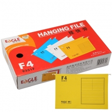 益而高（EAGLE）9351F 吊挂劳文件夹/挂快劳/快劳夹 FC 40个/盒 黄色