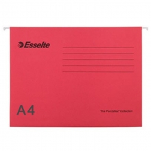 易达（Esselte）393127 A4(345*245mm) 挂快劳/挂式文件夹/吊夹/快劳夹 25个/盒 红色