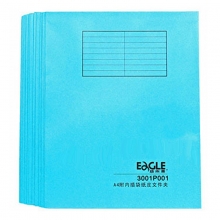 益而高（EAGLE）3001P001 内附插袋纸皮文件夹/纸夹子/纸质分类卡/挂劳纸夹 A4有插袋 20个/包 蓝色