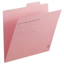 普乐士（PLUS）FL-061IF 单片夹/纸质索引夹/分类办公资料夹 A4横式 粉红 10个/包