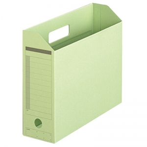 普乐士（PLUS）FL-051BF A4横式文件盒/再生纸质文件架 淡绿