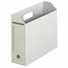 普乐士（PLUS）FL-051BF A4横式文件盒/再生纸质文件架 浅灰