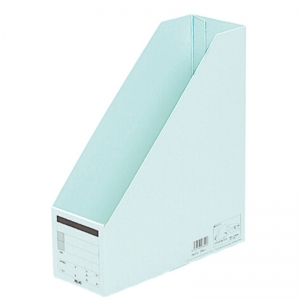 普乐士（PLUS）FL-052BF A4竖式文件盒/再生纸质文件架 浅蓝