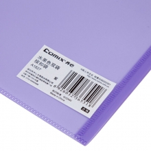 齐心（Comix）A1827 横式双色双袋按扣袋/水果色文件袋/资料袋/公文袋 A4 10个装 紫色