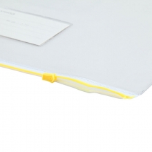 齐心（Comix）F54 耐用型PVC透明拉链袋/文件袋 A5 10个装 彩色拉边