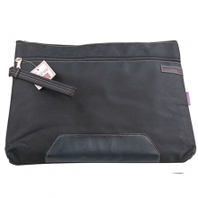 渡美（Dumei）NF396-A4 双层拉链文件袋/牛津布会议袋 A4 (36cmX27.4cm) 黑色