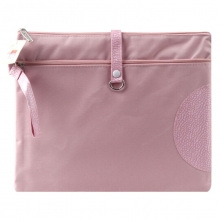 渡美（Dumei）NF633-A4 牛津布双层拉链文件袋/手提资料袋 A4 (34.3*26.5cm) 粉红色