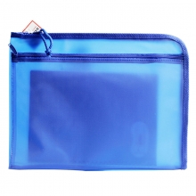渡美（Dumei）NF382E 双口双拉链文件袋/资料袋 A4 (35*26.5cm) 深蓝色