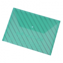 远生（USIGN）US-W209 斜条纹透明按扣文件袋 A4 颜色随机 12个/包