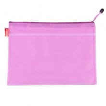 晨光（M&G）ADM94890 带隔网PVC透明拉链袋/文件袋 A4 粉色 12个/包