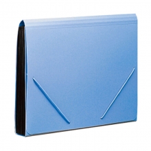 齐心（Comix）F4302 松紧带式风琴包/文件事务包 A4 12格 蓝色