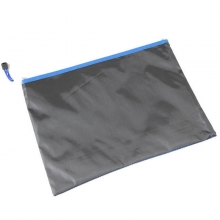 易利文（YILIWEN）A4-23 超轻环保双层网格拉链袋 33.5*25cm 蓝色 10个装