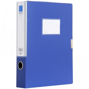 得力（DELI）5683 ABA系列粘扣式档案盒 A4 55MM 蓝色