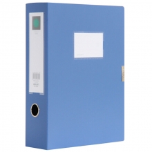 得力（DELI）5604 粘扣档案盒/资料盒/文件盒 A4 75MM 蓝色