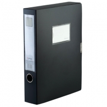 齐心（Comix）HC-55 加厚型粘扣档案盒/文件盒/资料盒 A4 55mm 黑色
