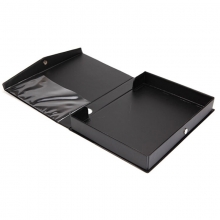 齐心（Comix）A1297 A4 55mm 磁扣式PVC档案盒/A4文件盒/资料盒 黑色