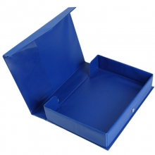 齐心（Comix）A1297 A4 55mm 磁扣式PVC档案盒/A4文件盒/资料盒 蓝色