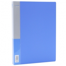 得力（Deli）5387 A4二孔D型+插袋文件夹/资料夹 蓝色