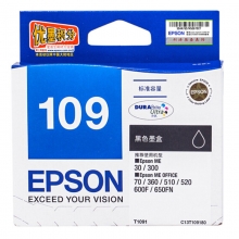 爱普生（Epson）T1091 黑色墨盒 C13T109180（适用ME30/300/360/510/600F/650FN/700FW）