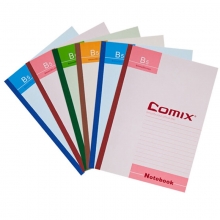 齐心（COMIX）C4510 无线装订本/笔记本/胶装本 B5 60页 6本装 封面混色