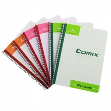 齐心（Comix）C4515 螺旋线圈软抄本/笔记本 A5 80页 封面混色 6本装
