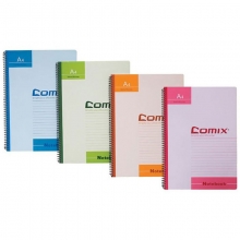 齐心（Comix）C4513 螺旋线圈软抄本/笔记本 A4 80页 封面混色 6本装