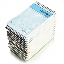 渡边（Gambol）SA7503/SA7506 螺旋装订笔记本/记事本 A7(74*120mm) 50页 上翻 24本装