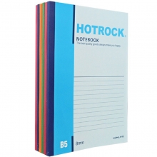 何如（HOTROCK）N0080 无线胶装笔记本/记事本 B5-80页 混色 6本装