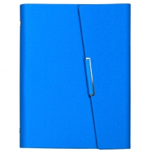 萨搏（SABO）6-16/B5 活页仿皮笔记本/三折6孔皮面本 B5-62页100g米黄内芯 蓝色