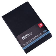 得力（deli）7900 商务软皮面笔记本/记事本/皮面本 18K（250*175mm）80页 黑色