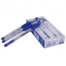 三菱（UNI）UM-151 财务专用极细签字笔/中性笔（替芯UMR-1）0.38mm 蓝色 10支装