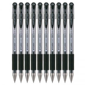三菱（UNI）UM-151 财务专用极细签字笔/中性笔（替芯UMR-1）0.38mm 黑色 10支装