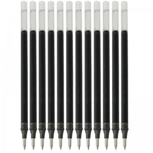 三菱（UNI）UMR-1 签字笔替芯/中性笔芯（适用UM-151）0.38mm 黑色 12支装