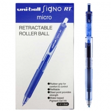 三菱（UNI）UMN-105 按动签字笔/中性笔/按制双珠啫喱笔（替芯UMN-85）0.5mm 蓝色 12支装