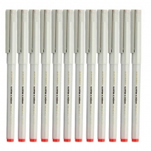 三菱（UNI）UB-125 直液式中性笔/一次性耐水走珠笔 0.5mm 红色 12支装