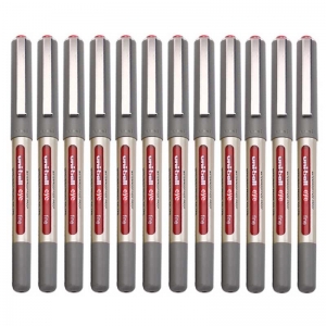 三菱（Uni）UB-157 直液式中性笔/耐水走珠笔/签字笔 0.7mm 红色 12支装