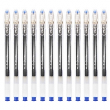 百乐（PILOT）BL-G1-5T 子弹头中性笔/啫喱笔/水笔/签字笔（替芯BLS-G1-5）0.5mm 蓝色 12支装